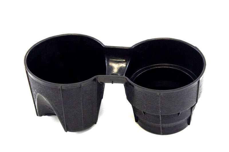 Red Hound Auto Front Center Floor Console Cup Holder Insert Compatible with Ford Lincoln Expedition Navigator 2007-2014 - Black (Holds 2 Cups) - Image 1